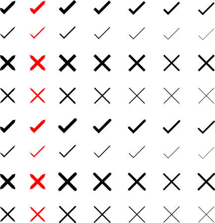 Cross Mark Icon, Delete Mark Collection Vector Art Illustrationのイラスト素材