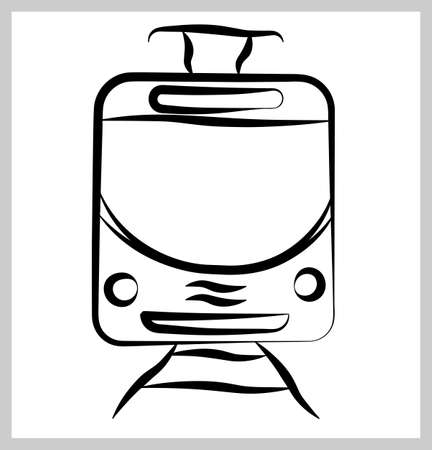 Train, Rail Icon Design Vector Art Illustrationのイラスト素材