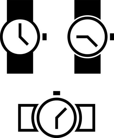 Watch Icon, Watch Vector Art Illustrationのイラスト素材