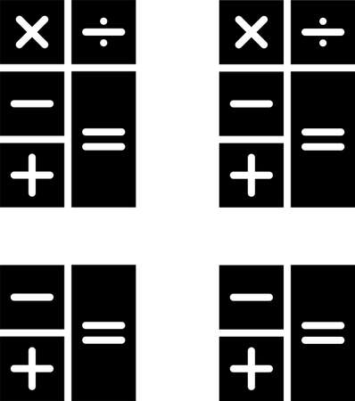 Calculator Icon, Calculator Keypad Sign Vector Art Illustrationのイラスト素材