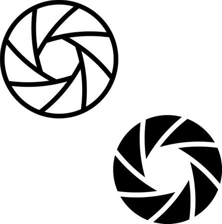 Camera Shutter Icon Vector Art Illustrationのイラスト素材