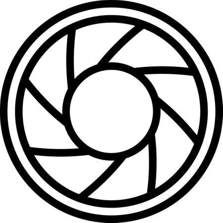 Camera Shutter Icon Vector Art Illustrationのイラスト素材