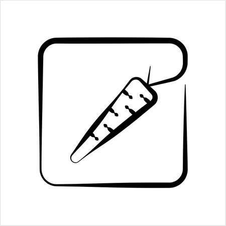 Carrot Icon, Vegetable Icon Vector Art Illustrationのイラスト素材