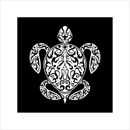 Turtle Tribal Tattoo Artistic Vector Art Illustrationのイラスト素材
