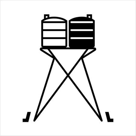 Water Tower Icon Vector Art Illustrationのイラスト素材