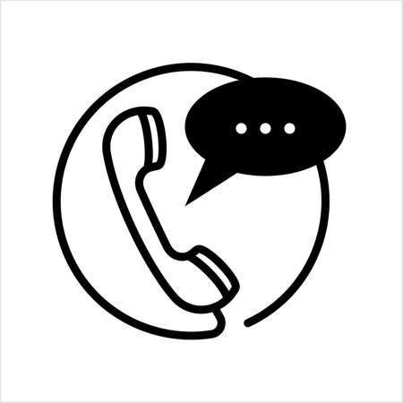 Telephone Receiver Chatting Icon Vector Art Illustrationのイラスト素材