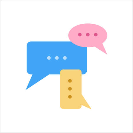 Chat Icon, Message Icon Vector Art Illustrationのイラスト素材
