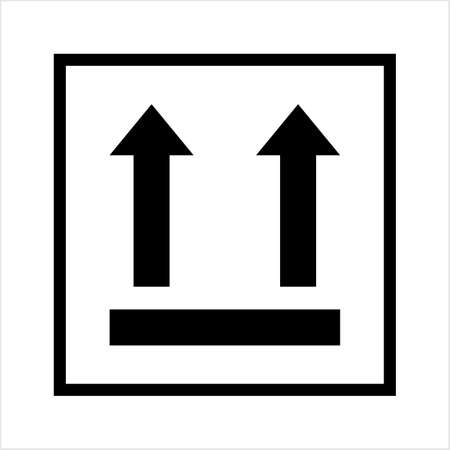 Keep Up, Up Arrow, Package Handling Label Icon Vector Art Illustrationのイラスト素材