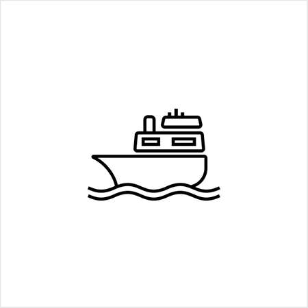 Ship Icon, Boat Icon Vector Art Illustrationのイラスト素材