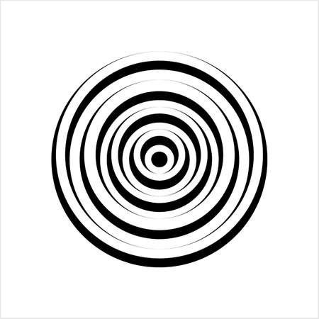 Concentric Circle Abstract Shape Vector Art Illustrationのイラスト素材