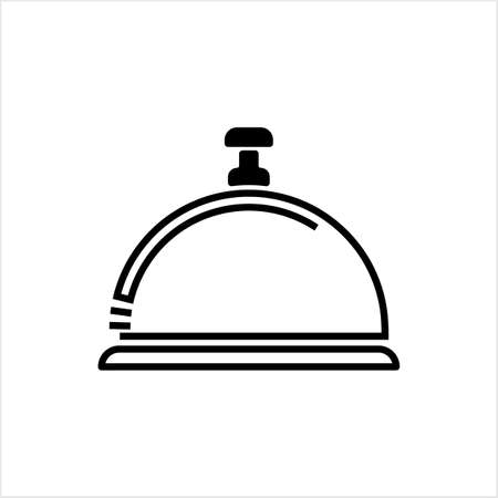 Hotel Bell Icon, Reception Bell Vector Art Illustrationのイラスト素材