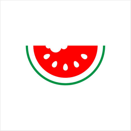 Watermelon Icon, Watermelon Vector Art Illustrationのイラスト素材