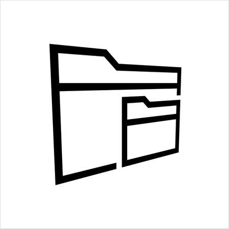 Folder Icon, File Folder Icon, File Management Vector Art Illustrationのイラスト素材