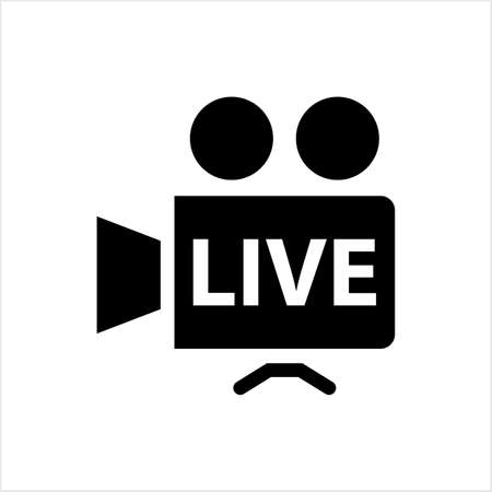 Live Icon, On Air Vector Art Illustrationのイラスト素材