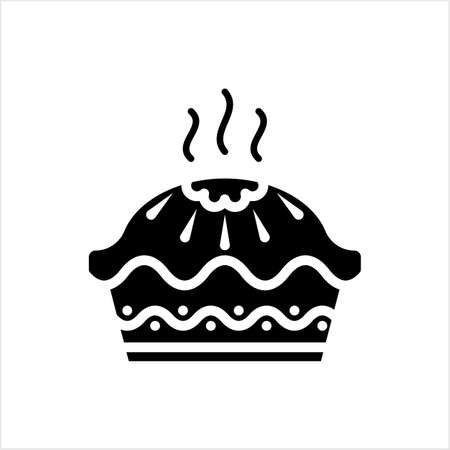Pie Icon, Food Pie Icon Vector Art Illustrationのイラスト素材
