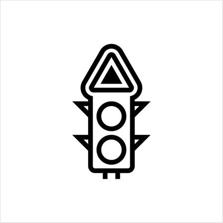 Traffic Light Icon, Traffic Control Light Vector Art Illustrationのイラスト素材