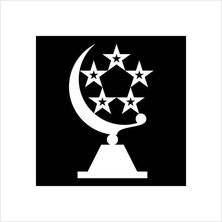 Trophy Icon, Award Trophy Icon Vector Art Illustrationのイラスト素材