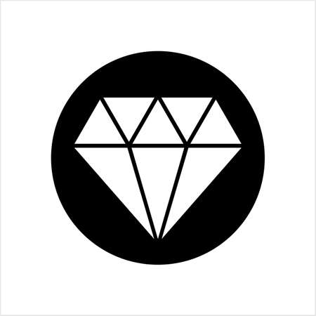 Diamond Icon, Diamond Cut Vector Art Illustrationのイラスト素材