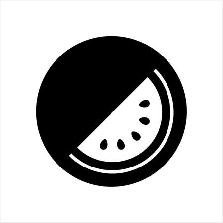 Watermelon Icon, Watermelon Vector Art Illustrationのイラスト素材