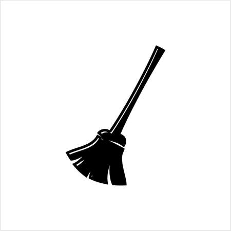 Broom Icon, Cleaning Broom Vector Art Illustrationのイラスト素材