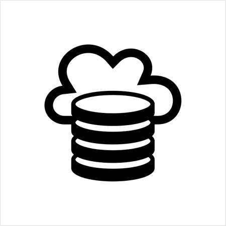 Cloud Database Icon, Data Base Icon Vector Art Illustrationのイラスト素材
