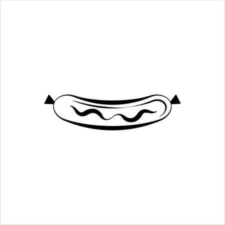 Sausage Icon, Meat Sausage Icon Vector Art Illustrationのイラスト素材