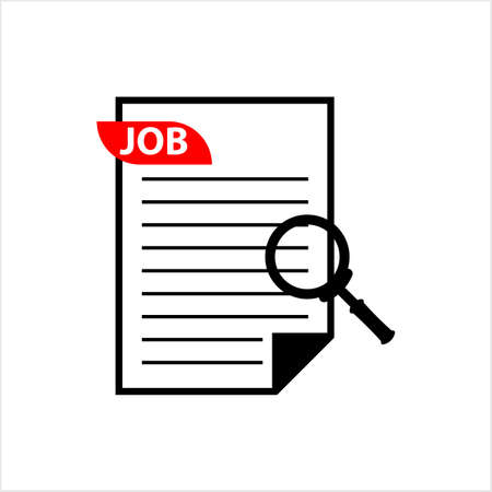 Search Job Icon, Job Searching Vector Art Illustrationのイラスト素材
