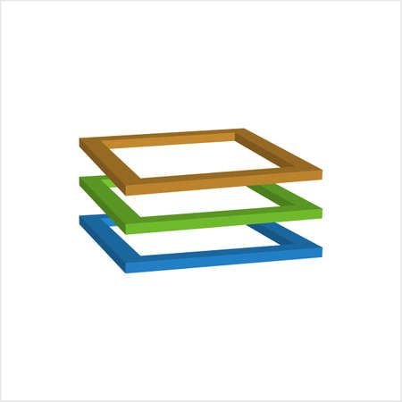 Layer Icon, Layer Vector Art Illustrationのイラスト素材