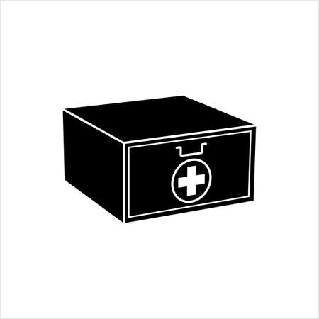 First Aid Box Icon, Medical Box, Medicine Box, Doctor Bag Vector Art Illustrationのイラスト素材