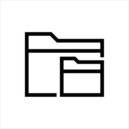 Folder Icon, File Folder Icon, File Management Vector Art Illustrationのイラスト素材