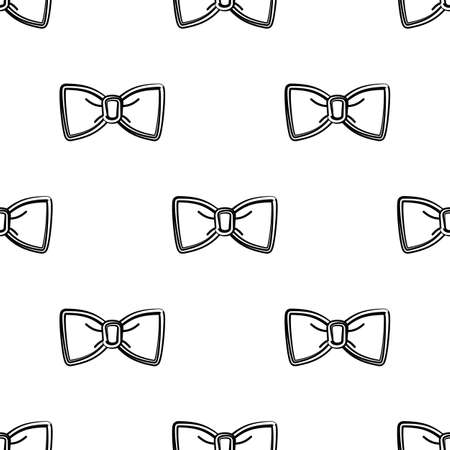 Bow Tie Icon Seamless Pattern Vector Art Illustrationのイラスト素材