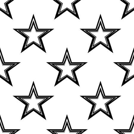 Star Shape Icon Seamless Pattern Vector Art Illustrationのイラスト素材