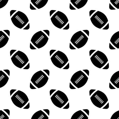 American Football Icon Seamless Pattern, Soccer Ball Seamless Pattern Vector Art Illustrationのイラスト素材