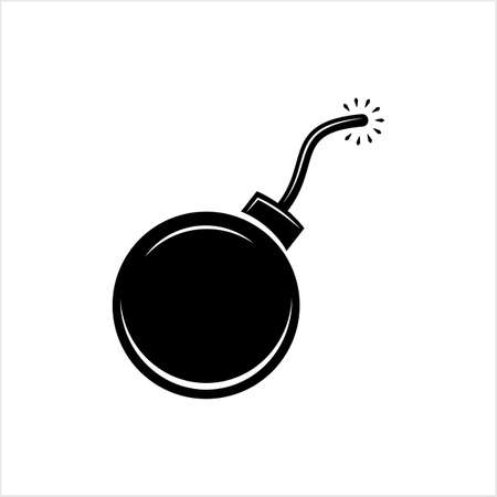 Bomb Icon, Explosive Device Vector Art Illustrationのイラスト素材