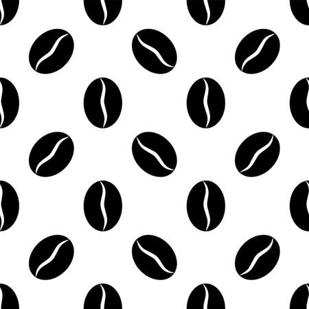 Coffee Bean Icon Seamless Pattern Vector Art Illustrationのイラスト素材