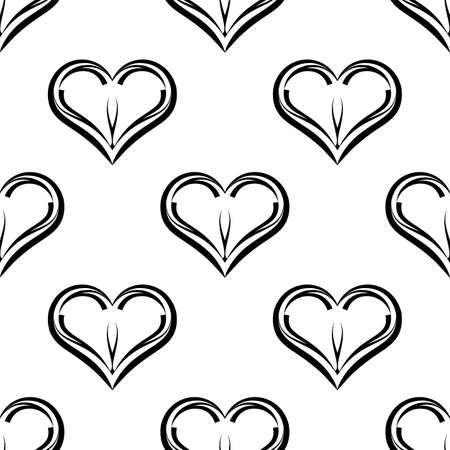 Heart Shape Icon Seamless Pattern Vector Art Illustrationのイラスト素材