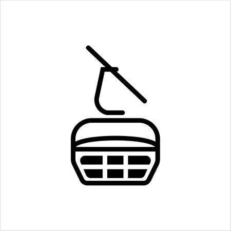 Ski Lift Icon, Aerial Lift Icon Vector Art Illustrationのイラスト素材