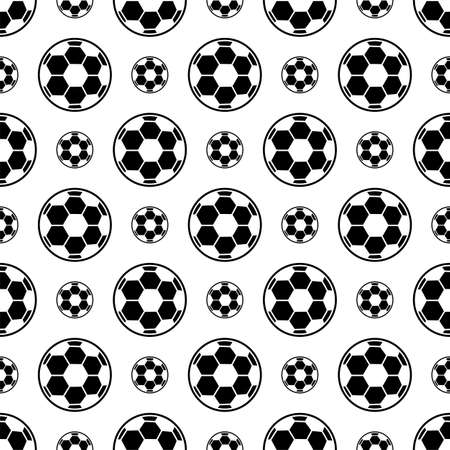 Football Icon Seamless Pattern, Soccer Ball Seamless Pattern Vector Art Illustrationのイラスト素材