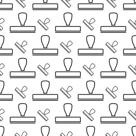 Rubber Stamp Icon Seamless Pattern Vector Art Illustrationのイラスト素材
