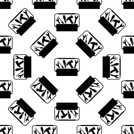 Toolbox Icon Seamless Pattern, Tool Box Icon Vector Art Illustrationのイラスト素材