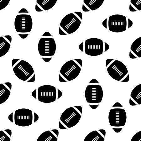 American Football Icon Seamless Pattern, Soccer Ball Seamless Pattern Vector Art Illustrationのイラスト素材