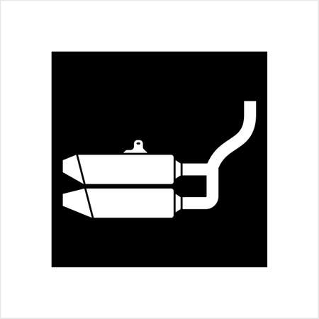 Exhaust Icon, Auto Exhaust Icon Vector Art Illustrationのイラスト素材