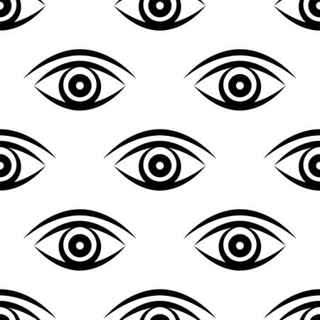 Eye Icon Seamless Pattern Vector Art Illustrationのイラスト素材