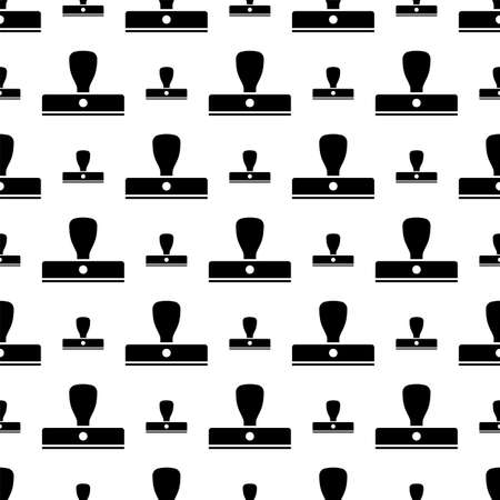 Rubber Stamp Icon Seamless Pattern Vector Art Illustrationのイラスト素材