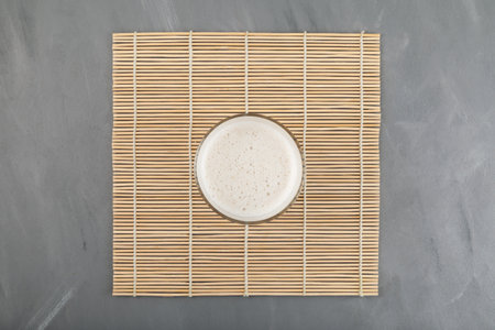 Misugaru Latte or Misutgaru. Healthy Korean multigrain shake. Popular homemade breakfast drink. Top...