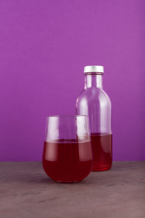 Salgam - Popular Turkish fermented drink. Traditional beverage made with water, purple carrot or...