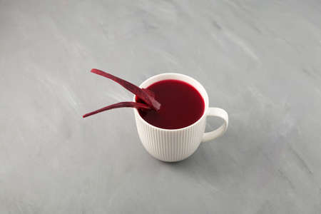 Fermented beet juice or kvass with purple carrots. Turkish Salgam or Mordovian Pose.の写真素材