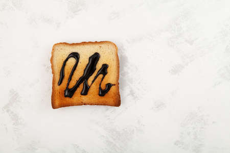 Hot toast for breakfast. Roasted Aussie savory toasts with vegemite spread. Vegemite is a very popular yeast based spread in Australia.の写真素材