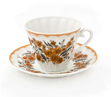 Cup with ornamentの写真素材