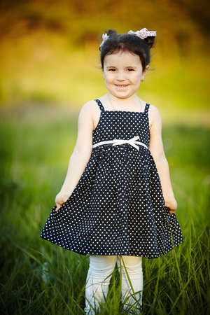 little happy summer girlの写真素材